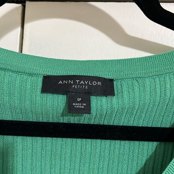 Ann Taylor SP Green Ruffled Sleeveless Top - Picture 7 of 9